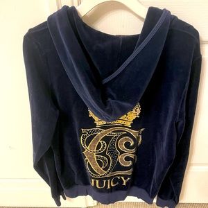JUICY navy blue hoodie with gold